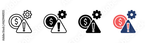 Risk Management icon sheet multiple style collection
