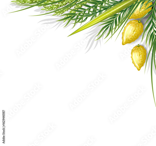 Decorative frame holiday Sukkot.eps