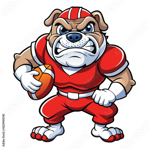 Angry bulldog american football vector