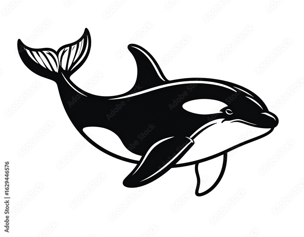 Naklejka premium dolphin isolated on white background