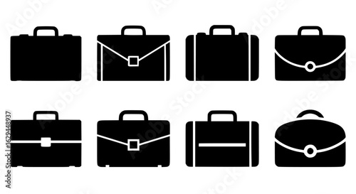 set of black and white shopping bags
