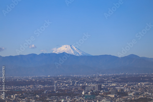 Scenic Landscape of Snow Capped Mount Fuji With a Cityscape Dec 10 2024