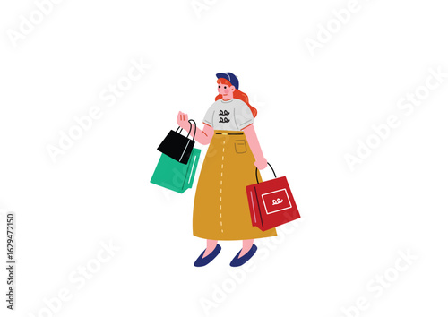 買い物を楽しむ女の子