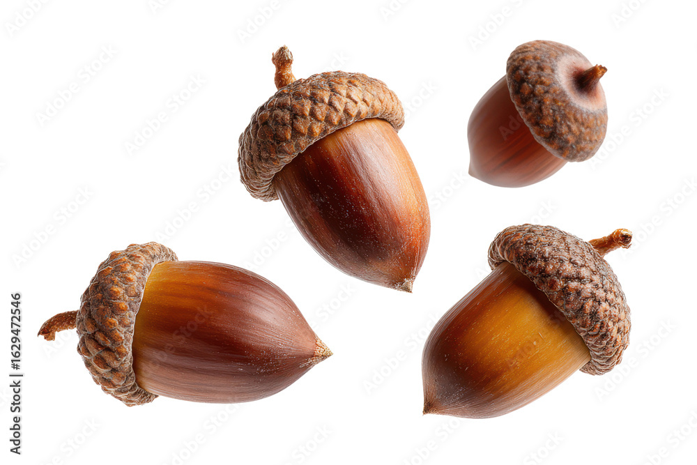 acorns falling isolated on white or transparent png acorns falling isolated on white or transparent png