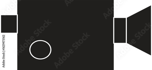 Video camera icon representing media recording, content creation, or streaming device with transparent background