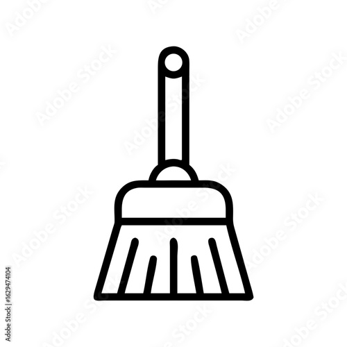 Broom Cleaning Tool Icon Design