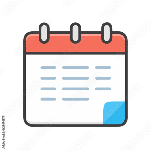 Calendar Note Scheduled Reminder Icon Design