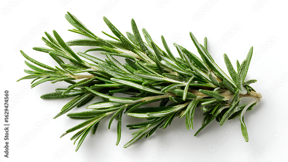 Fototapeta premium Fresh Rosemary Bunch Flat Lay 