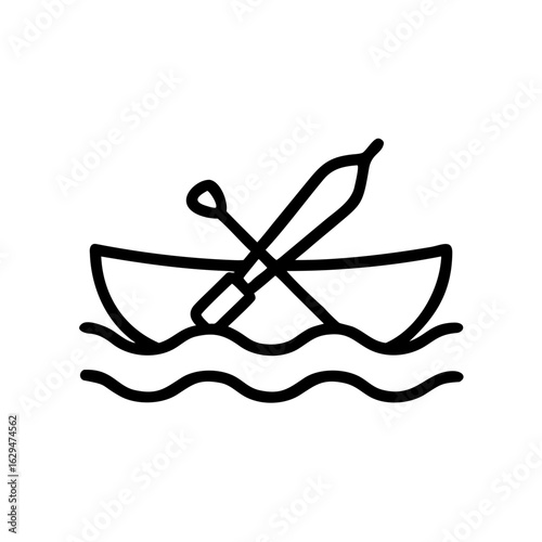 Canoe Small Boat Icon Design