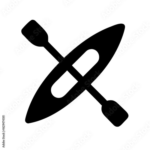 Canoe Small Boat Icon Design