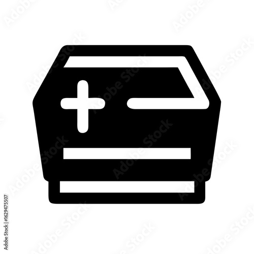 Coffin Burial Box Icon Design