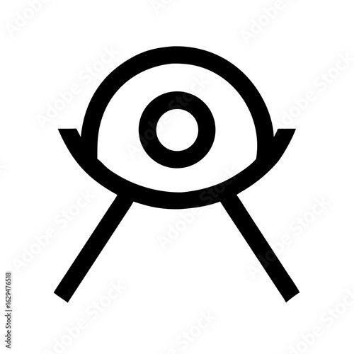 Crop Circle Alien Symbol Icon Design