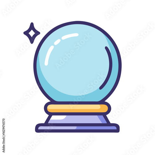 Crystal Ball Fortune Teller Icon Design