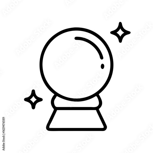 Crystal Ball Fortune Teller Icon Design