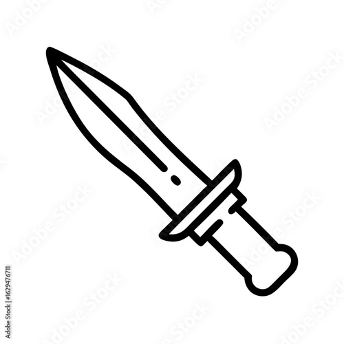 Dagger Sharp Blade Weapon Icon Design