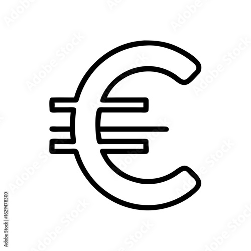 Euro EUR Currency Symbol Icon Design