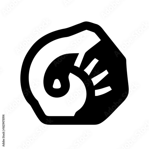 Fossil Ancient Imprint Icon Design