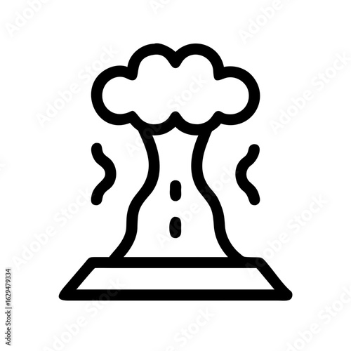 Geyser Hot Water Eruption Icon Design
