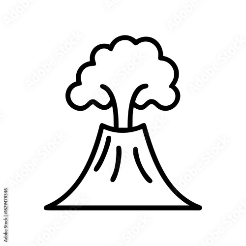 Geyser Hot Water Eruption Icon Design