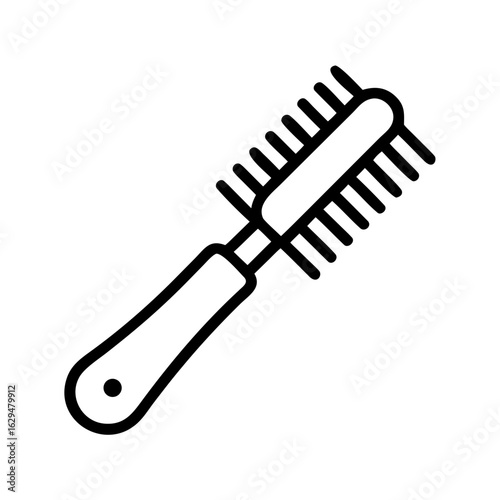 Hairbrush Grooming Tool Icon Design