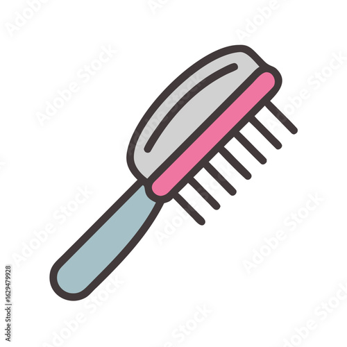 Hairbrush Grooming Tool Icon Design