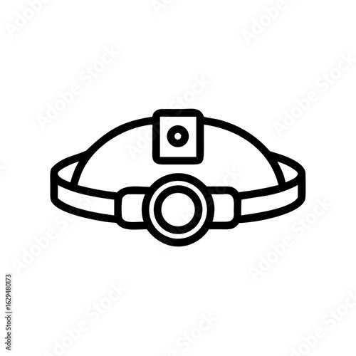 Headlamp Light Headgear Icon Design