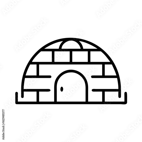 Igloo Snow House Shelter Icon Design