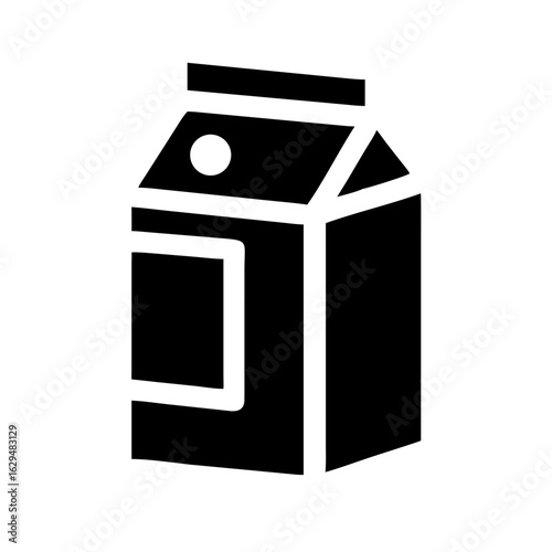 Milk Carton Dairy Drink Icon Design
