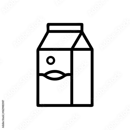 Milk Carton Dairy Drink Icon Design