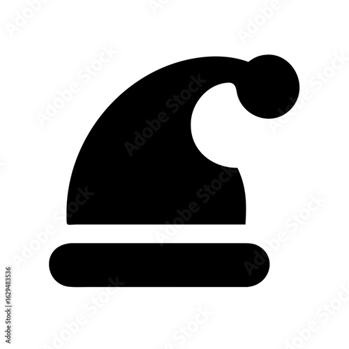 Nightcap Sleep Hat Icon Design
