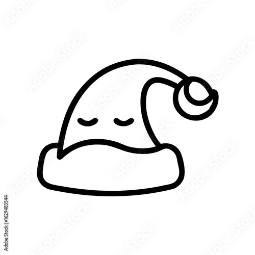 Nightcap Sleep Hat Icon Design