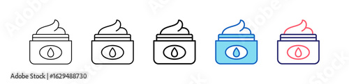 Moisturizer Icon In 5 Different Styles Set Collection.   