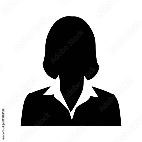 Woman avatar profile silhouette vector illustration for user interface and design resource