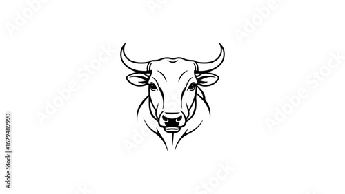 realistic detailed shape of a cow face vector illustration