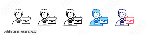 Internship Icon In 5 Different Styles Set Collection.   