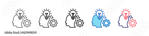 Initiative Icon In 5 Different Styles Set Collection.   