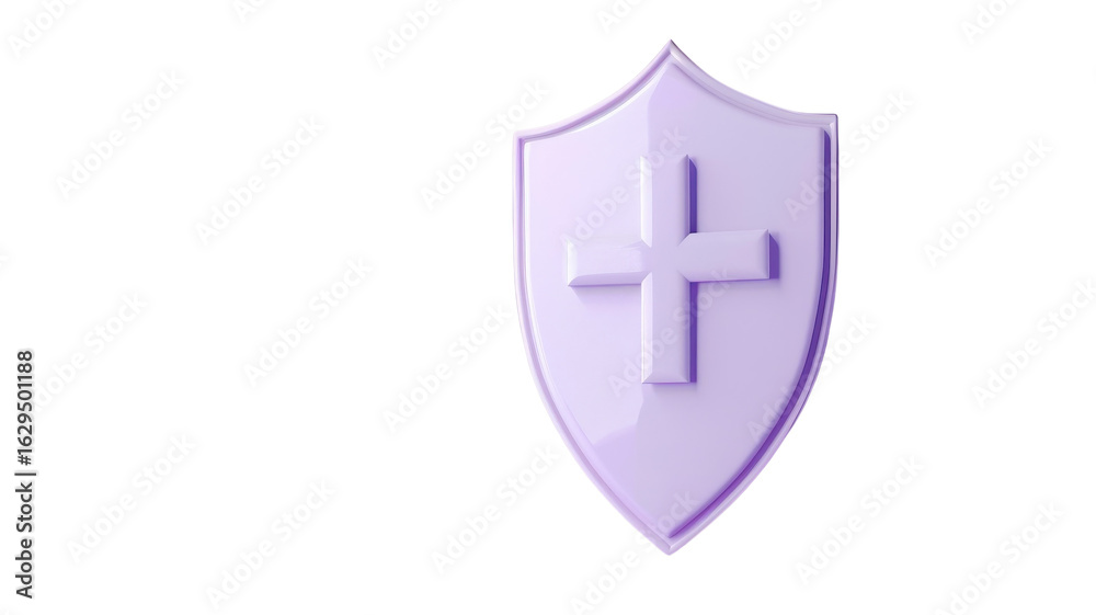 A shiny purple shield icon A shiny purple shield icon