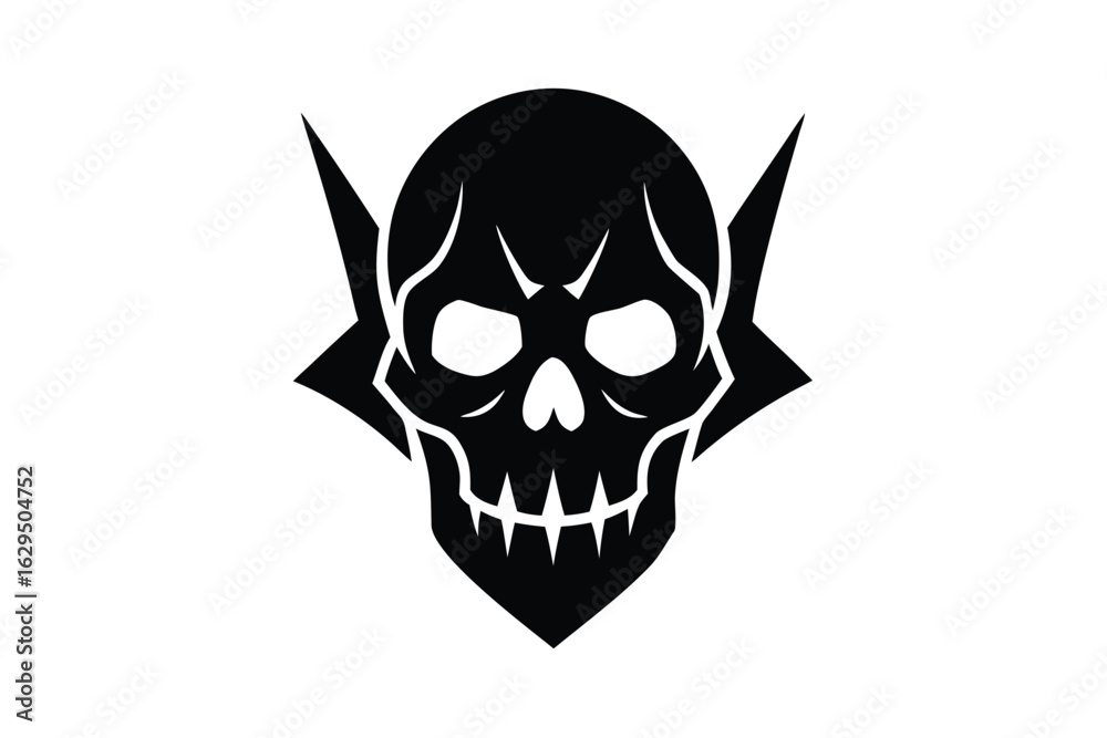 cursed skull vector icon cursed skull vector icon