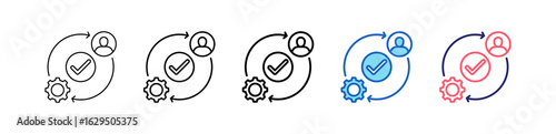 Operation Icon In 5 Different Styles Set Collection.   