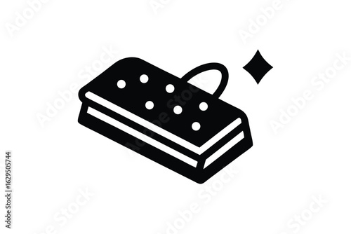 dishwashing sponge vector icon