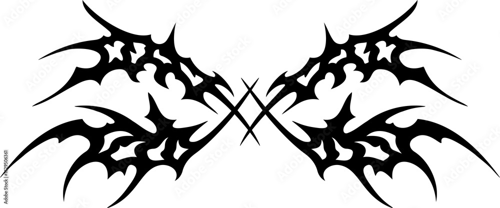 Naklejka premium Y2k tribal pattern