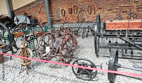 Photography Agricultural equipment for sowing and cultivating agricultural land: seeder, winnower, harrow, etc