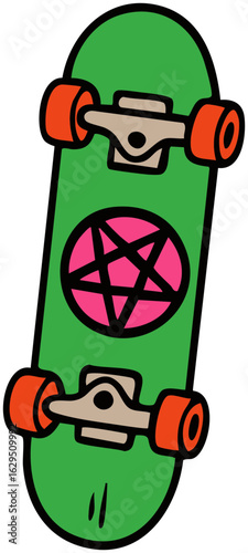 Vector illustration set featuring a funny cartoon zombie with a gun and a cartoon android character designed as vintage toy icons for a transportation and travel equipment sign symbol