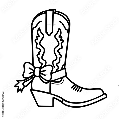 Vector illustration of cowgirl boots 