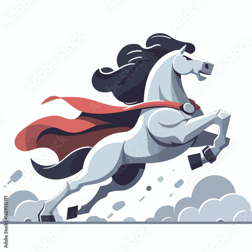 A gallant and mighty horse