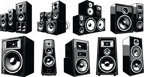 Modern speaker collection for powerful sound and dynamic audio experiences