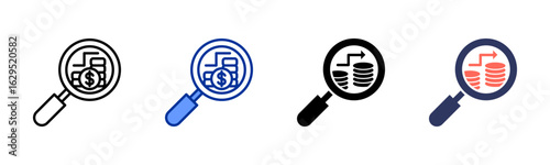 Analysis icon sheet multiple style collection