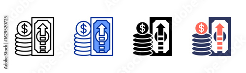 Inflation icon sheet multiple style collection