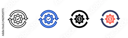 Exchange icon sheet multiple style collection
