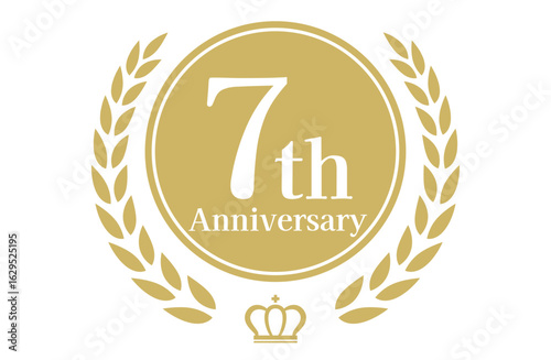 7周年記念、アニバーサリーのロゴベクターイラスト